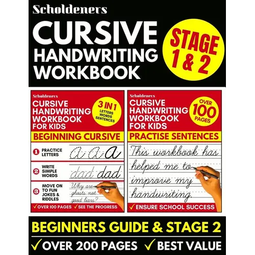 Cursive Handwriting Workbook: Cursive Writing Practice Book For Kids (Cursive For Beginners & Cursive Sentence Handwriting Workbook) - Paperback