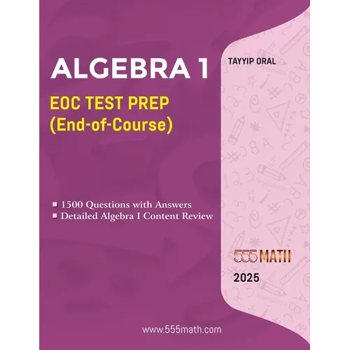 Algebra 1 Review and Workbook: 1155 ALGEBRA Questions with Answers - Paperback