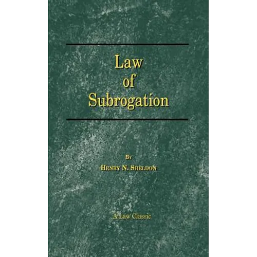 Law of Subrogation - Paperback