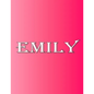 Emily: 100 Pages 8.5" X 11" Personalized Name on Notebook College Ruled Line Paper - Paperback