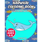 Narwhal Coloring Book: Cute Ocean Animals Coloring Pages for Girls and Boys - Paperback