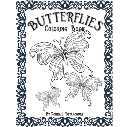 Butterflies Adult Coloring Book - Paperback