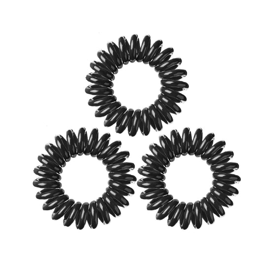 Invisibobble Original True Black Hair Tie - 3 Pack - Stylish & Gentle Hair Accessories