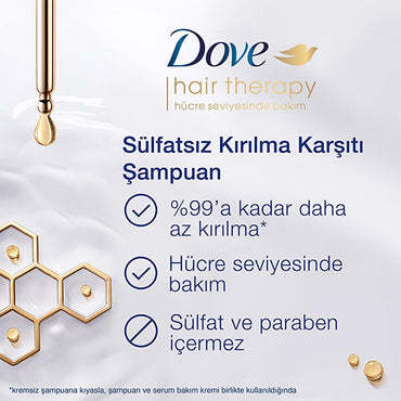 Dove Hair Therapy Breakage Remedy Shampoo - Nourishing, Anti-Breakage Hair Care for Damaged, Fragile Hair