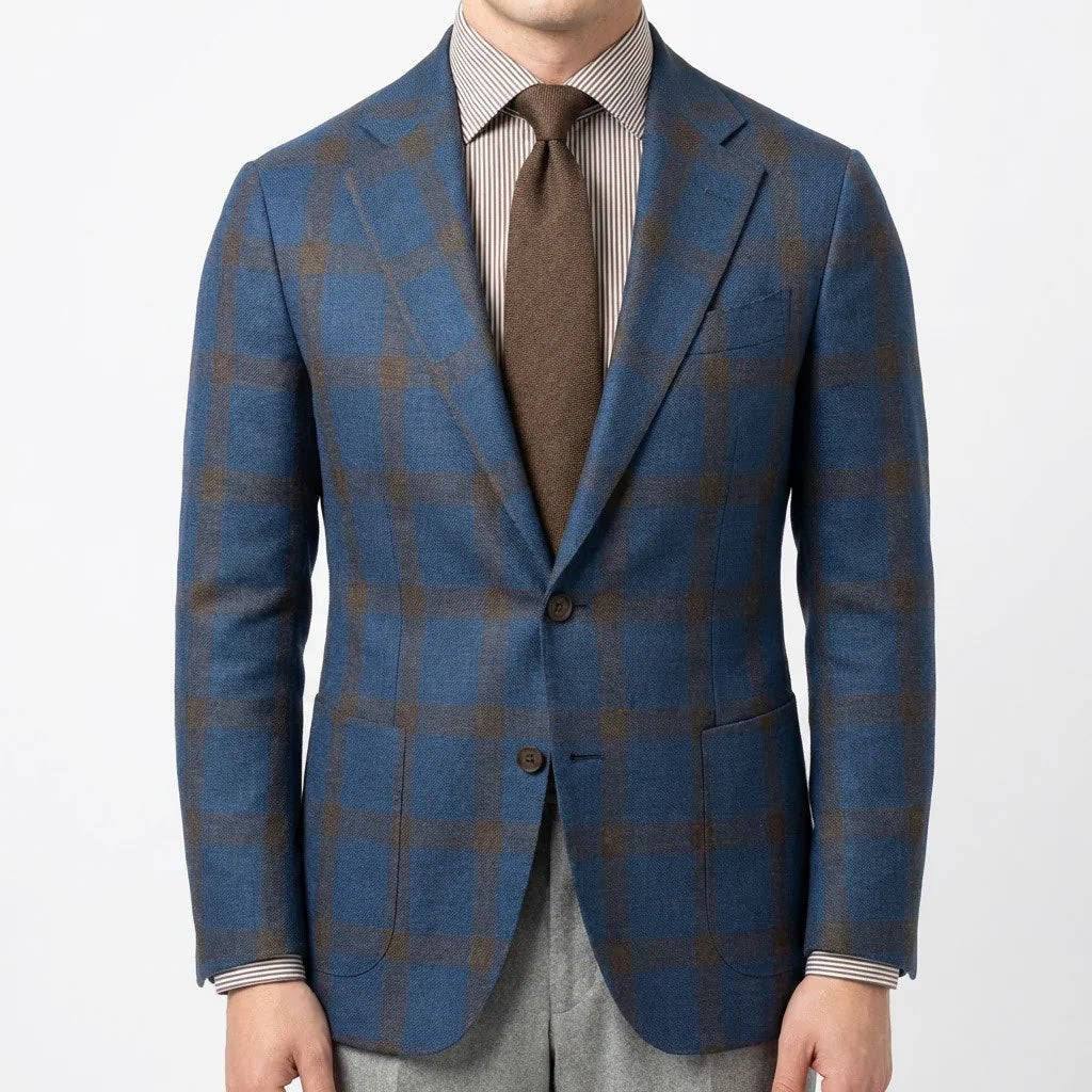 Mens Casual Plaid Jacket With Digital Print