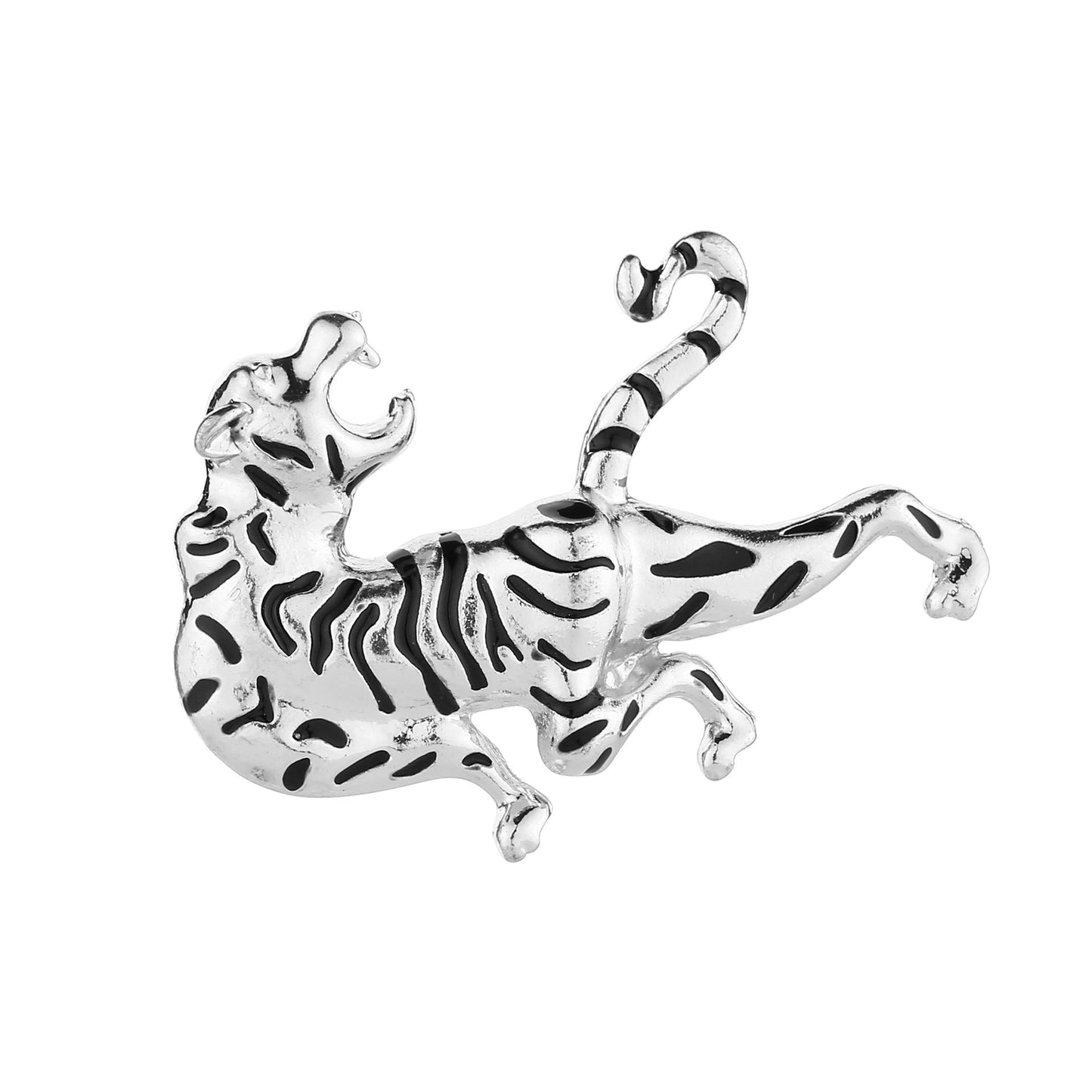 Fierce Lion Head And Tiger Personalized Vintage Brooch