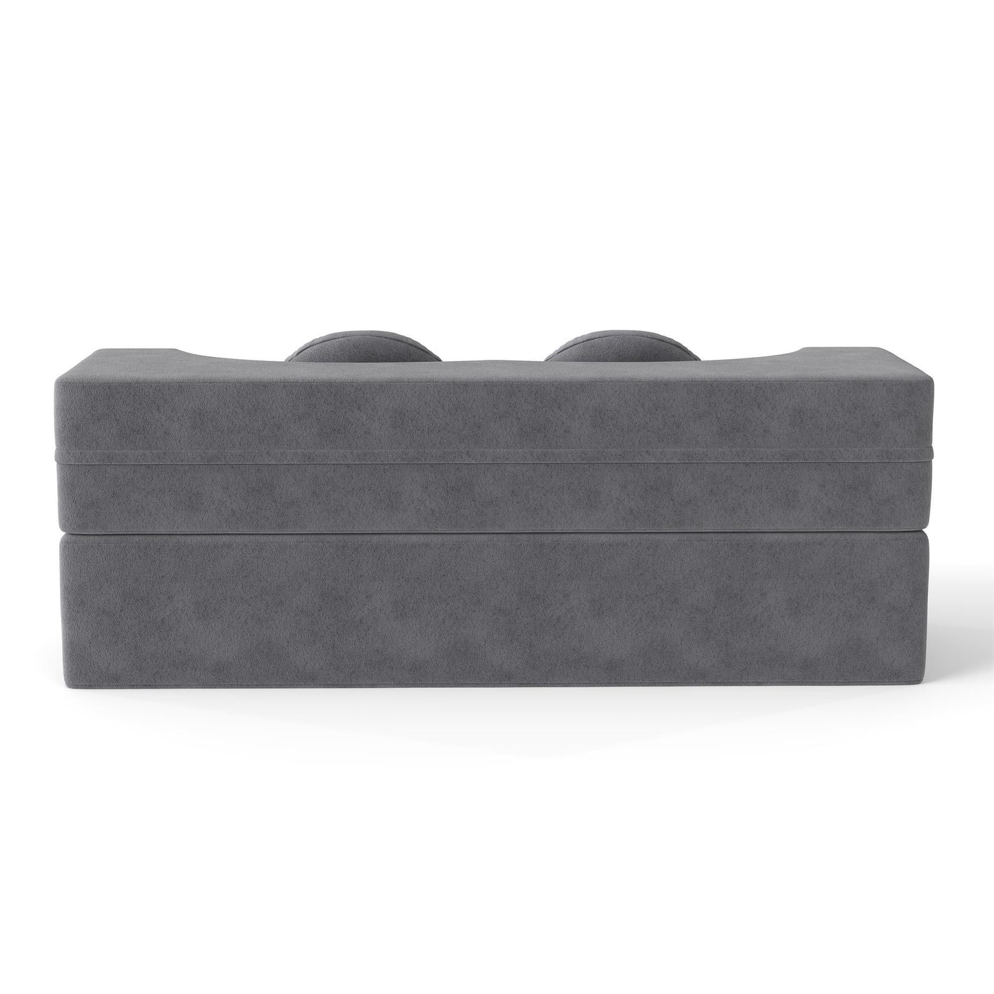 Floor Sofa Bed Corduroy Gray Convertible Sleeper Full Size 75.6 In