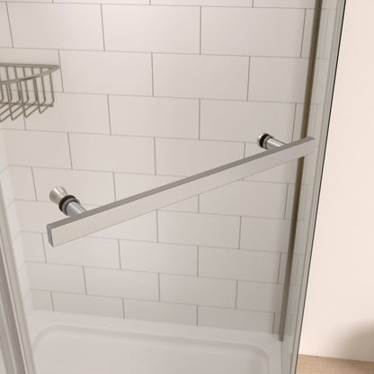 Pivot Shower Door 34.75 x 72 in. Frameless Neo-Angle Chrome, 1/4in Tempered