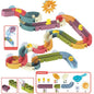 Baby Bath Toys DIY Marble Race Run Assembling Track