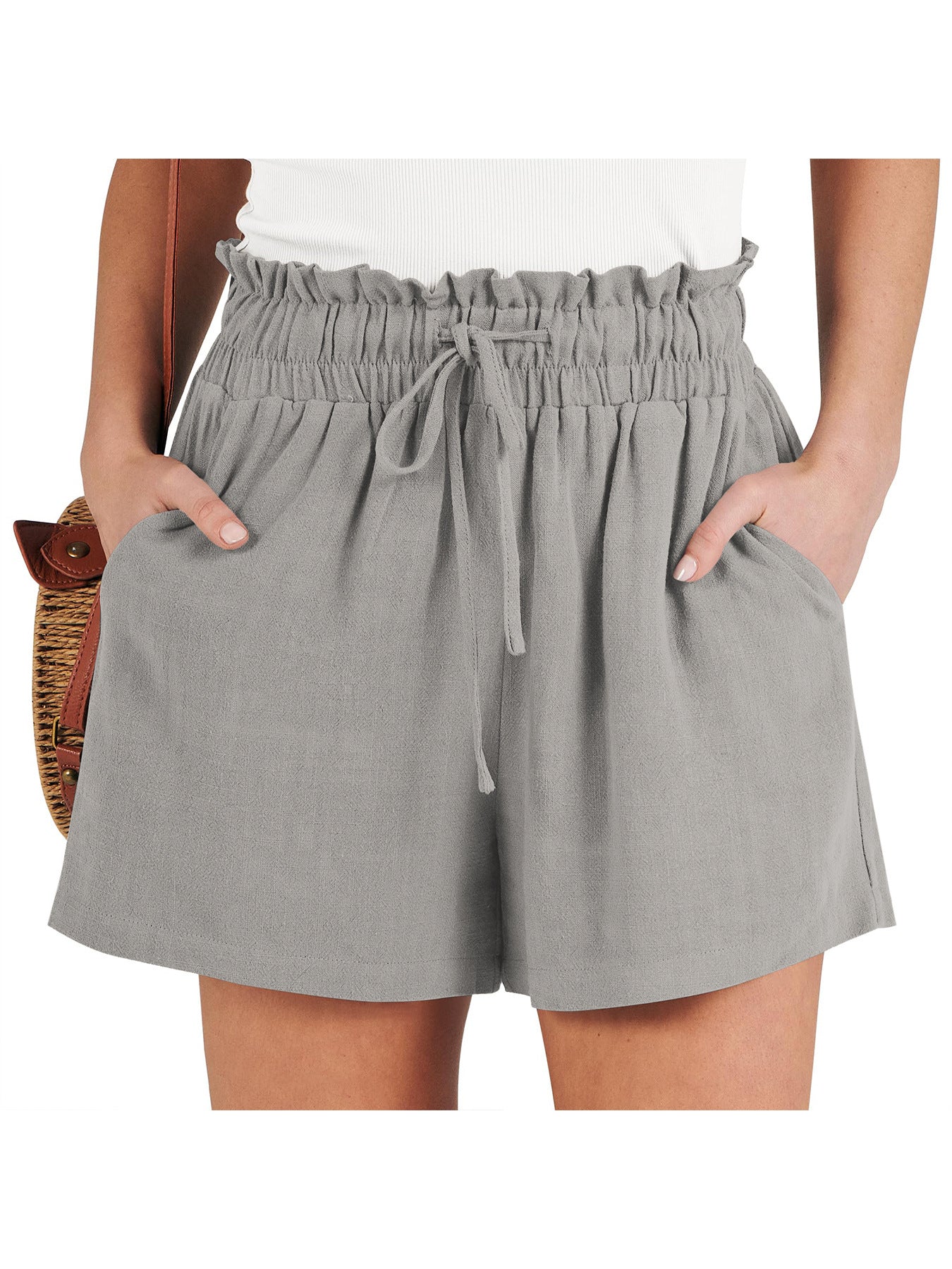 Solid-color Loose-fitting Casual Fashionable Shorts