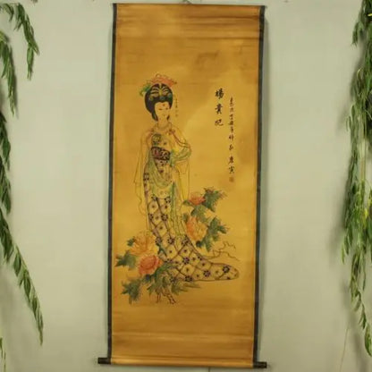 Chinese Belle Wall Art – Exquisite Beauty Scroll Poster