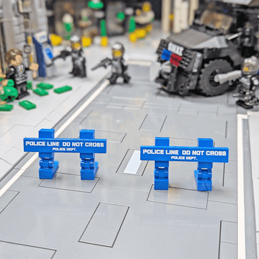 Police Barricade - Crime - Riots - Custom Printed - Made Using LEGO® Parts