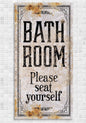 Bathroom Seat Yourself - Canvas