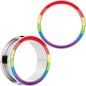 Rainbow Unity Pride Screw Fit Tunnel Plug Set 2G to 1"