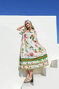 VERY J Button Down Printed Midi Dress