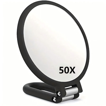 10x15x20x30x40x Double-Sided Handheld Portable Folding Makeup Mirror