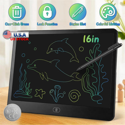 LCD Writing Tablet for Kids with Stylus & Lock Function