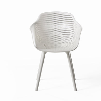 Accent Chair Minimalist White Polypropylene Diamond 24