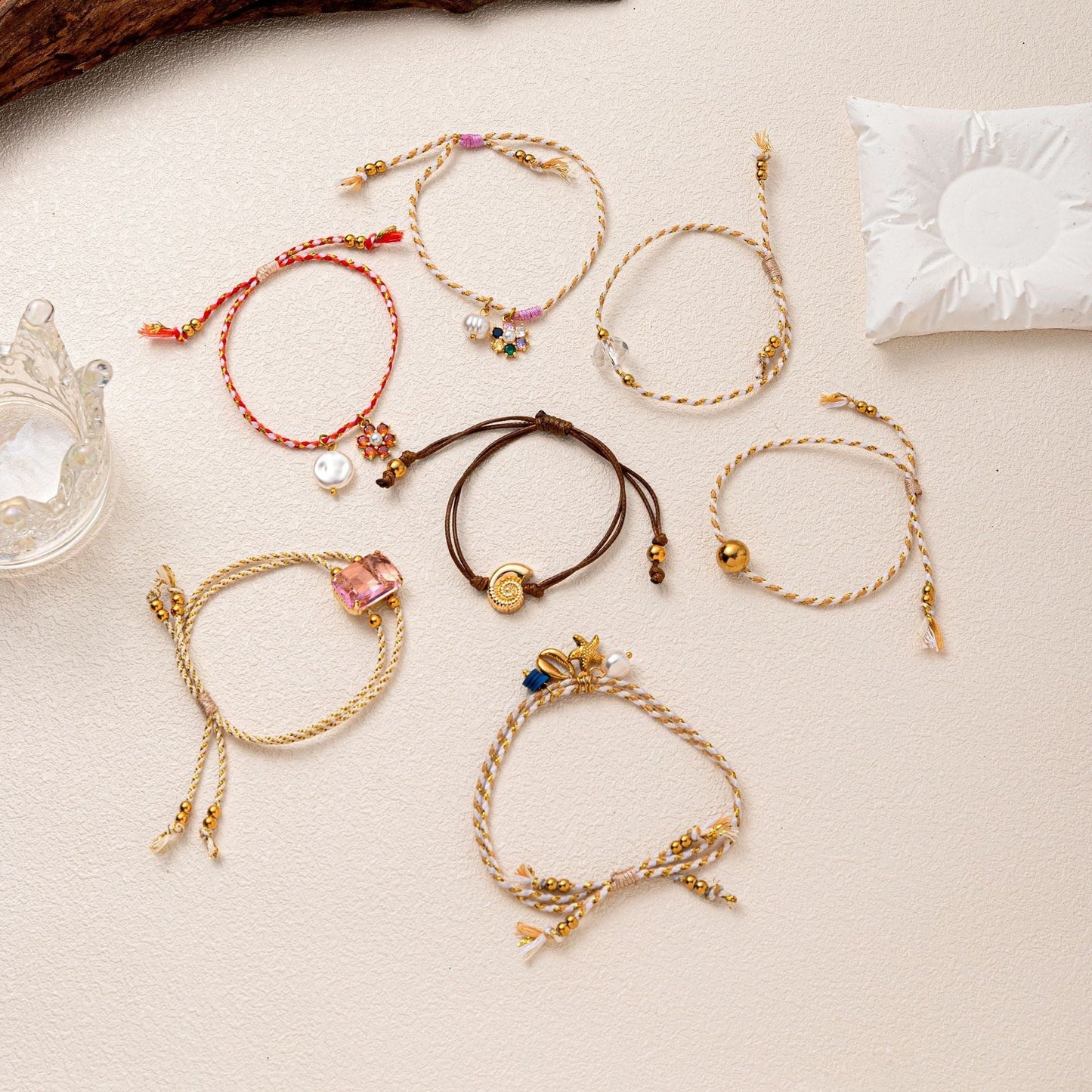 Multilayer Stacked Bracelet Womens Stretchy Beach Bracelet