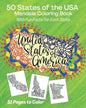 50 States of the USA Mandala Coloring Book: With Fun Facts for Each State, United States of America - Paperback