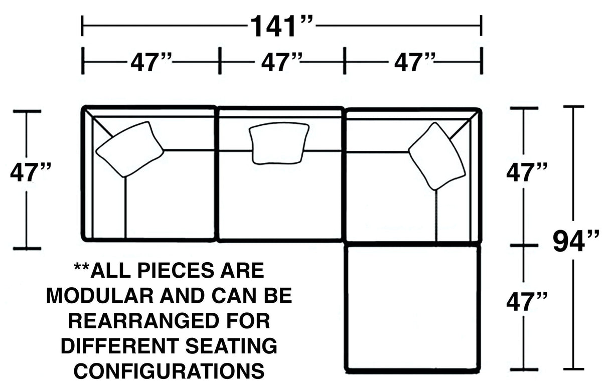Posh - Modular Sectional And Ottoman