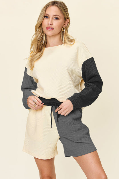 Oversized Tee & Shorts Set with Pockets