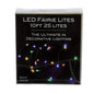 10' Battery Operated 25-Light Multicolor Fairy LED Green Wire Light Set