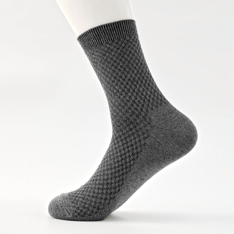 Mens Casual Soft And Breathable Mid-calf Socks