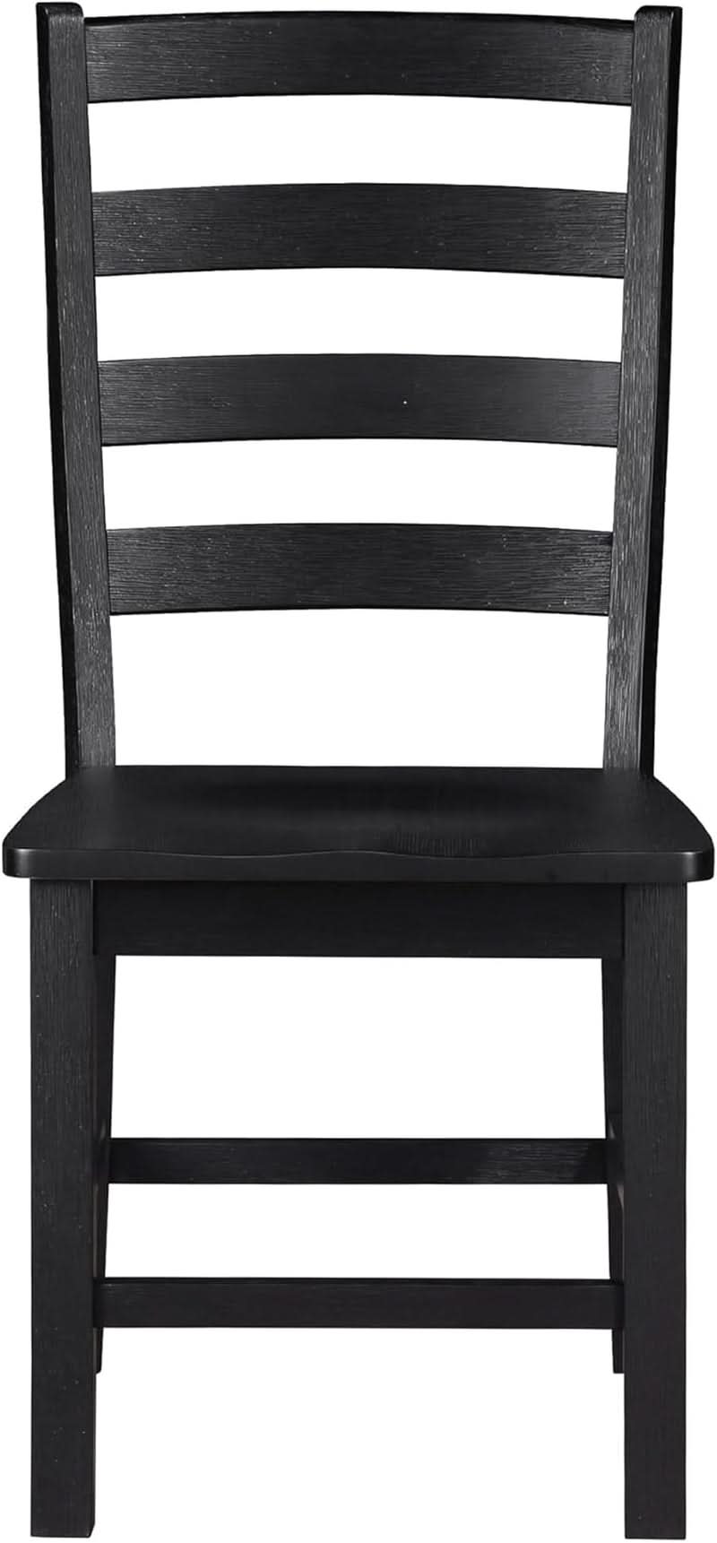 Black Dining Chairs Set Of 2 With Solid Wood Legs And Footrest