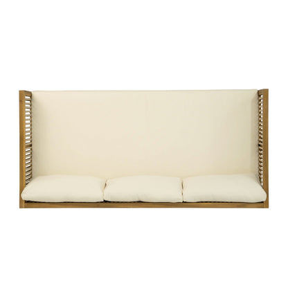 Outdoor Patio Sofa Acacia Wood Rope 67.5