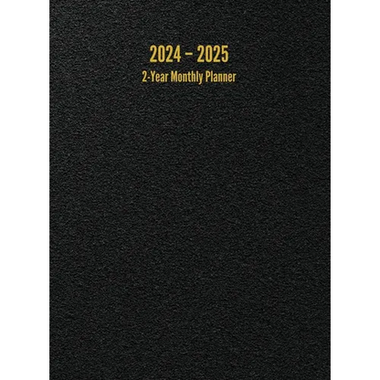 2024 - 2025 2-Year Monthly Planner: 24-Month Calendar (Black) - Large - Hardcover