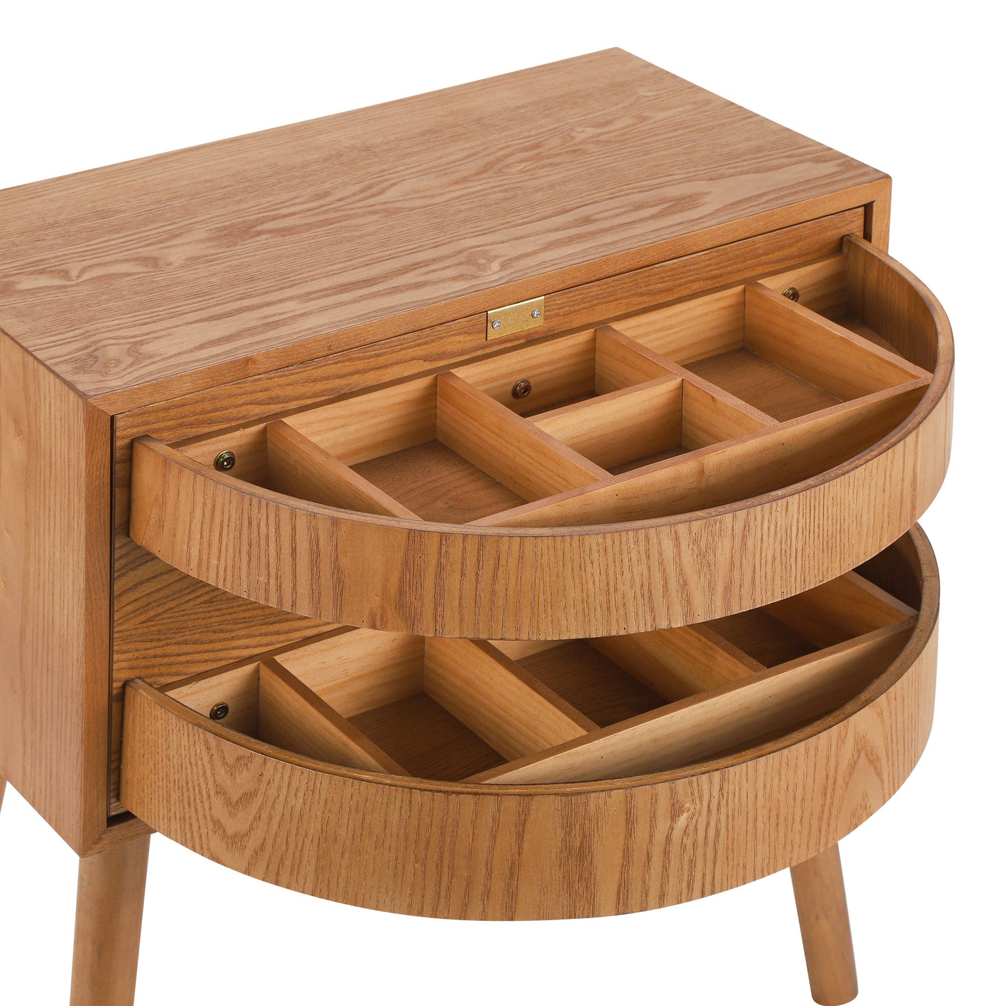 Rotating Hidden Compartment Nightstands, Mid Century Modern Concealment