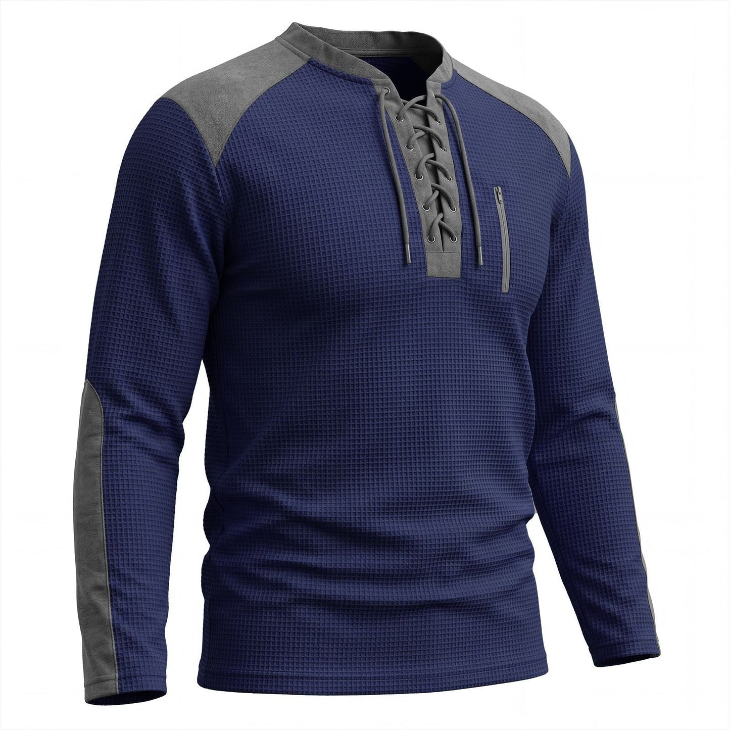 Mens Color-Block Long-Sleeve Sports Sweatshirt