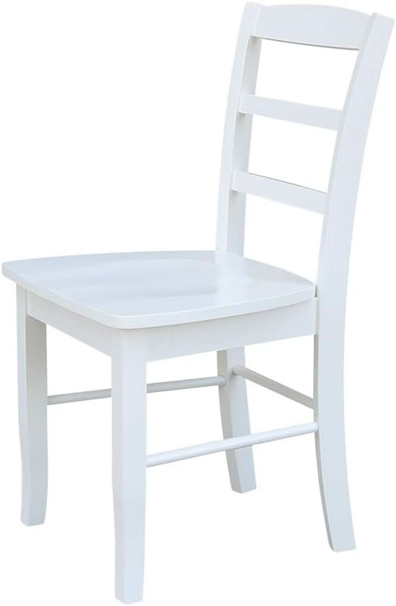 Madrid Ladderback Dining Chairs Set Of Two White Finish