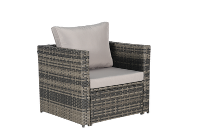 Outdoor Patio Set 6 Piece PE Rattan Seats 8