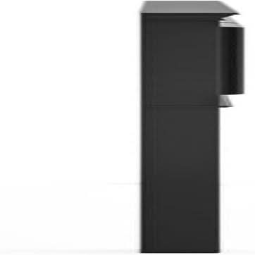 Stylish Black Queen Headboard with Raised Panel Design