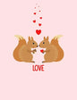 Squirrels Love Composition Notebook: College Ruled (7.44 X 9.69) Sweet Animals with Hearts Writing Book - Paperback