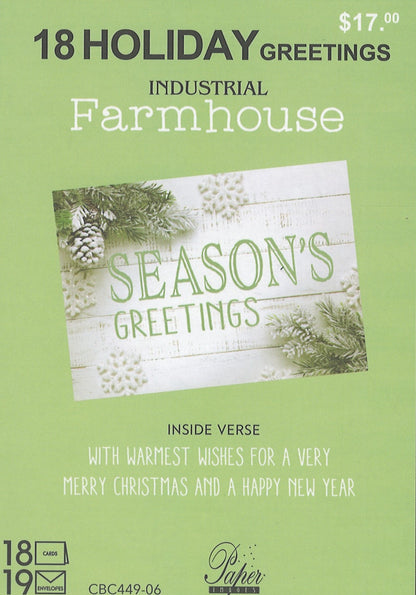 Farm House Boxed Cards – Season’s Greetings Pines