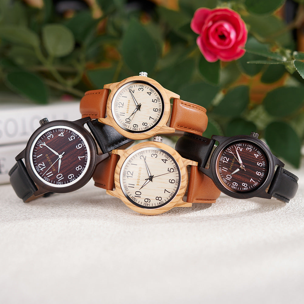 Creative And Fashionable Wooden Couples Watches