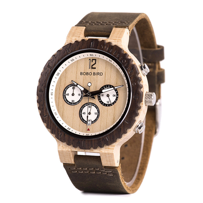 R08 Classic Wooden Analog Quartz Watch