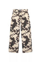 Womens Retro Washed Denim Jeans With Cow Print