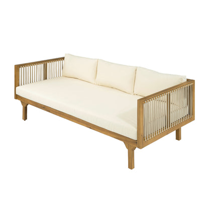 Outdoor Patio Sofa Acacia Wood Rope 67.5