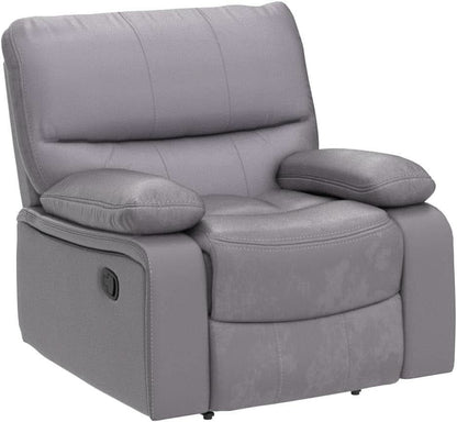 Microfiber Reclining Sofa Set Grey Living Room 8007