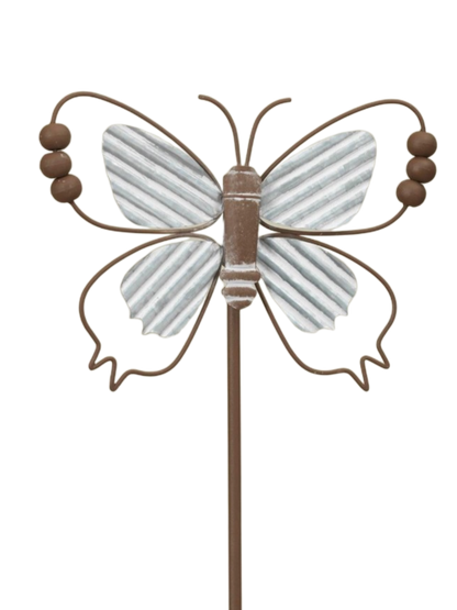Corrugated Metal Butterfly Garden Stake -