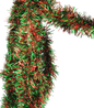 12 foot 5 Ply Deluxe Tinsel Garland - Red/Green