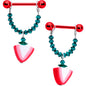 Summer Berry Dangle Nipple Ring Set Created with Crystals
