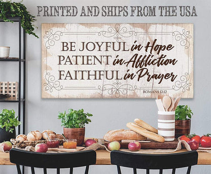 Be Joyful In Hope - Canvas
