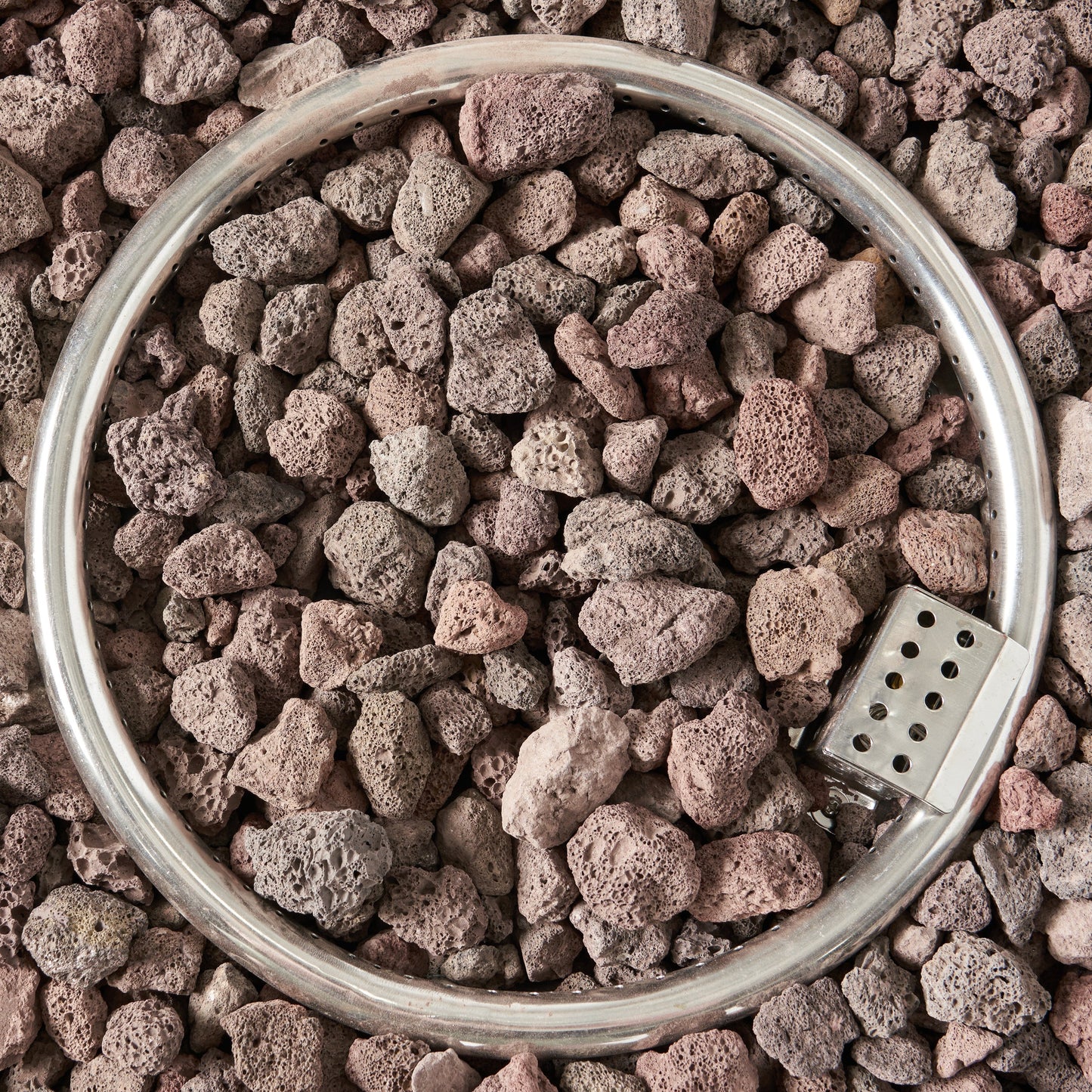 Modern Iron Propane Fire Pit, 32' Round, 40,000 BTU, Dark Grey Finish