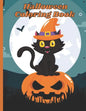 Halloween Coloring Book: A Kid Coloring Book with Beautiful Cats, Adorable Animals, Spooky Characters, and Relaxing Fall Designs - Paperback