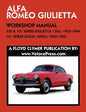 ALFA ROMEO 750 & 101 SERIES GIULIETTA 1300cc (1955-1964) & 101 SERIES GIULIA 1600cc (1962-1965) WORKSHOP MANUAL - Paperback